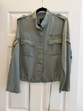 Women’s Rails Olive Sage Button-Down Jacket with Buttons